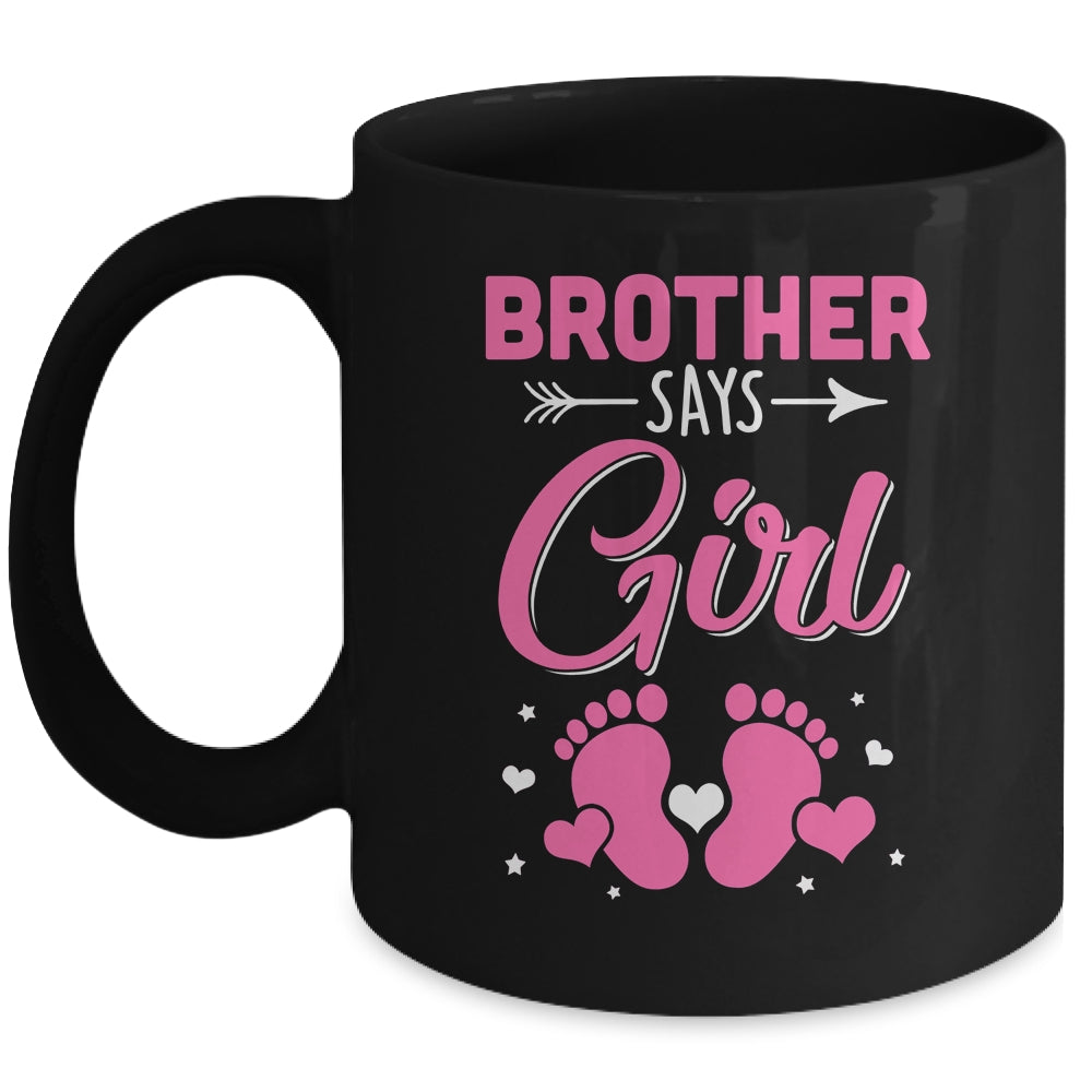 Gender Reveal For Brother Says Girl Matching Family Set Party Mug | teecentury