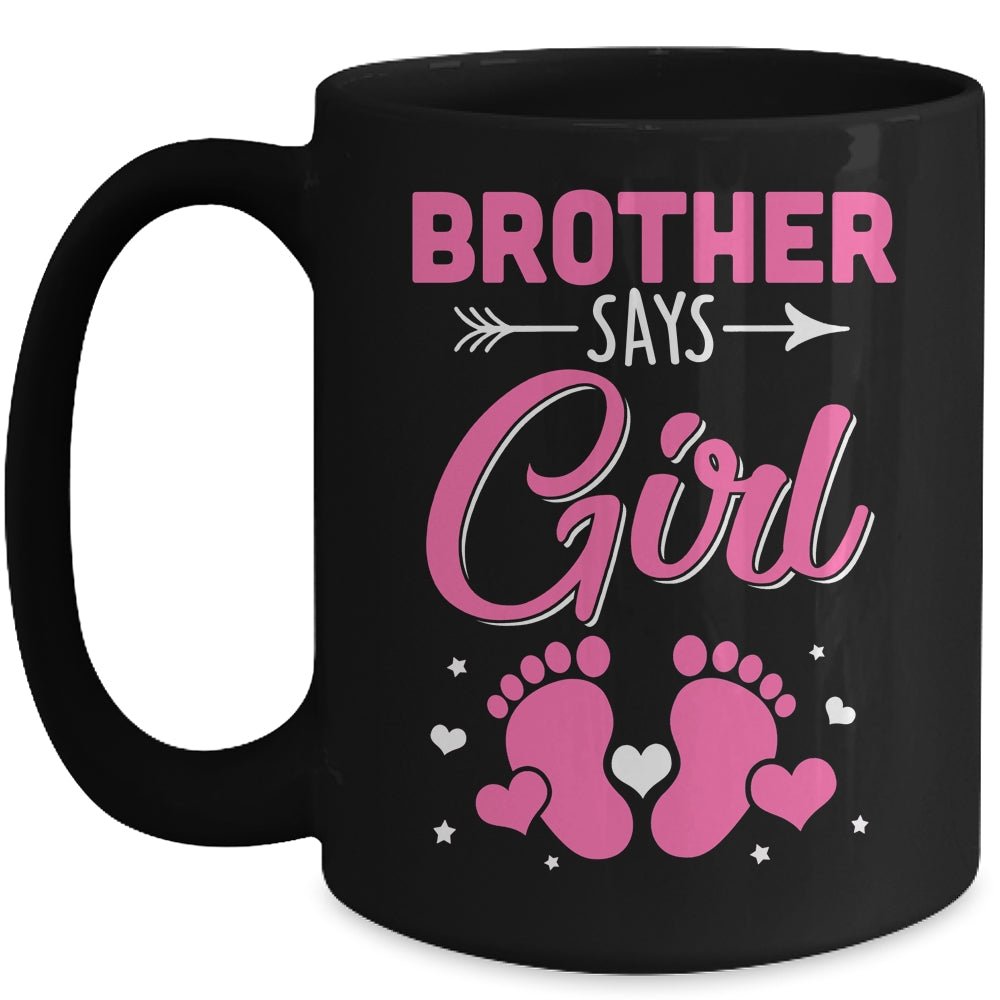 Gender Reveal For Brother Says Girl Matching Family Set Party Mug | teecentury