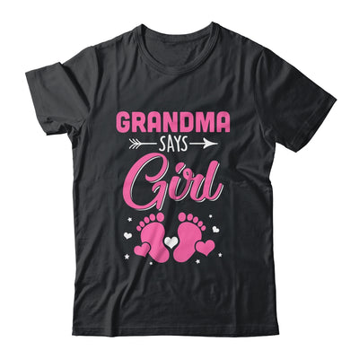 Gender Reveal For Grandma Says Girl Matching Family Set Party Shirt & Hoodie | teecentury