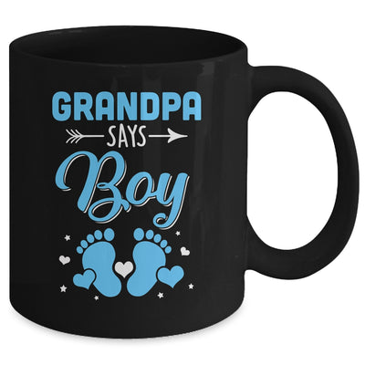 Gender Reveal For Grandpa Says Boy Matching Family Set Party Mug | teecentury