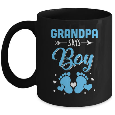 Gender Reveal For Grandpa Says Boy Matching Family Set Party Mug | teecentury