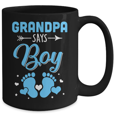 Gender Reveal For Grandpa Says Boy Matching Family Set Party Mug | teecentury