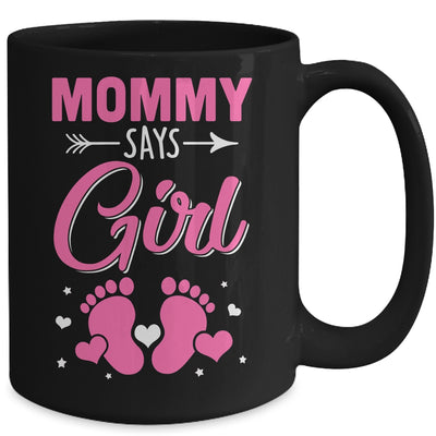 Gender Reveal For Mommy Says Girl Matching Family Set Party Mug | teecentury