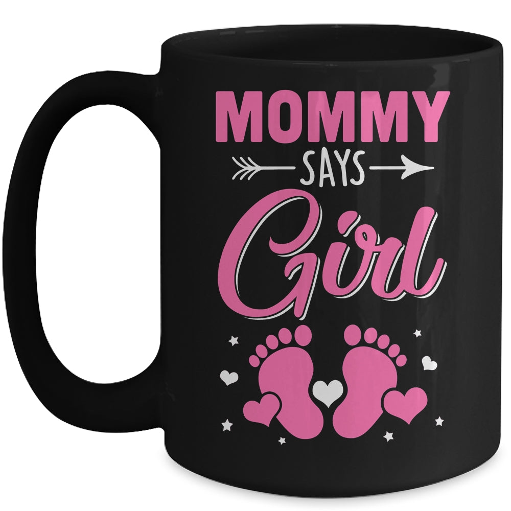 Gender Reveal For Mommy Says Girl Matching Family Set Party Mug | teecentury