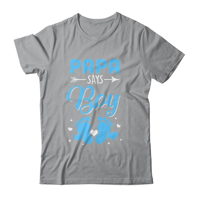 Gender Reveal For Papa Says Boy Matching Family Set Party Shirt & Hoodie | teecentury