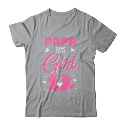 Gender Reveal For Papa Says Girl Matching Family Set Party Shirt & Hoodie | teecentury