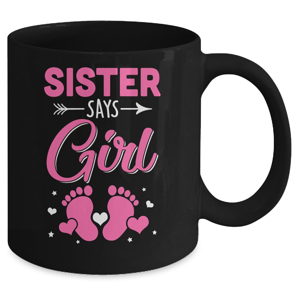 Gender Reveal For Sister Says Girl Matching Family Set Party Mug | teecentury