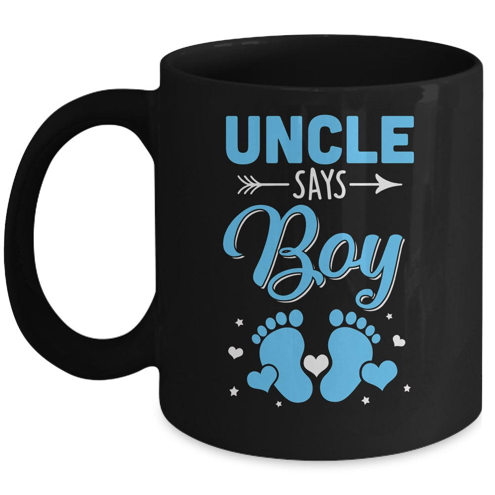 Gender Reveal For Uncle Says Boy Matching Family Set Party Mug | teecentury