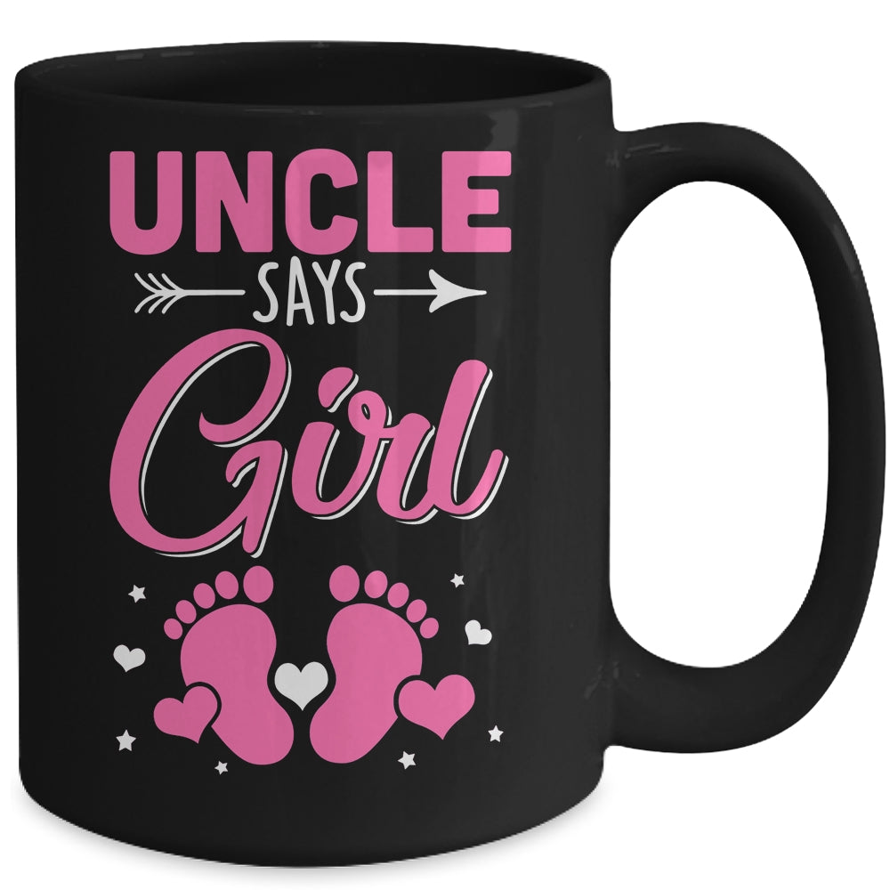 Gender Reveal For Uncle Says Girl Matching Family Set Party Mug | teecentury