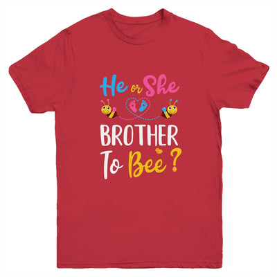 Gender Reveal What Will It Bee He Or She Brother Youth Youth Shirt | Teecentury.com