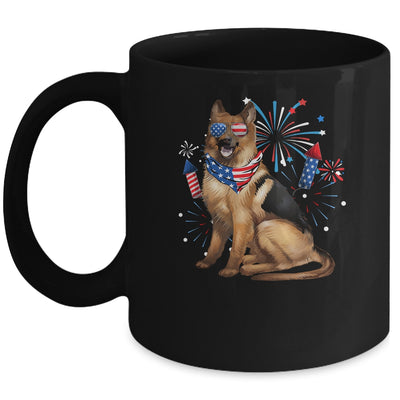 German Shepherd Dog American USA Flag 4th of Jul women Lover Mug | teecentury