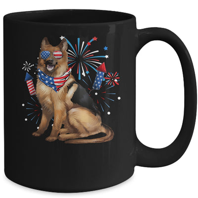 German Shepherd Dog American USA Flag 4th of Jul women Lover Mug | teecentury