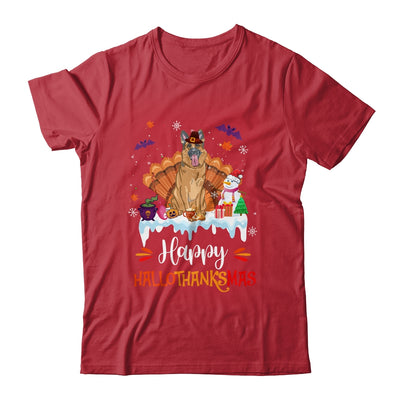 German Shepherd Happy HalloThanksMas Halloween Christmas Shirt & Sweatshirt | teecentury