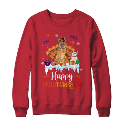 German Shepherd Happy HalloThanksMas Halloween Christmas Shirt & Sweatshirt | teecentury