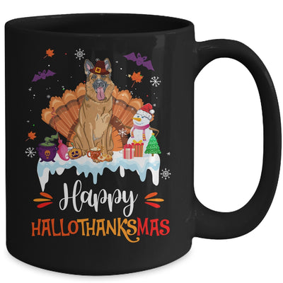 German Shepherd Happy HalloThanksMas Halloween Christmas Mug | teecentury