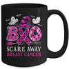 Ghost Boo Scare Away Breast Cancer Awareness Funny Halloween Mug | teecentury