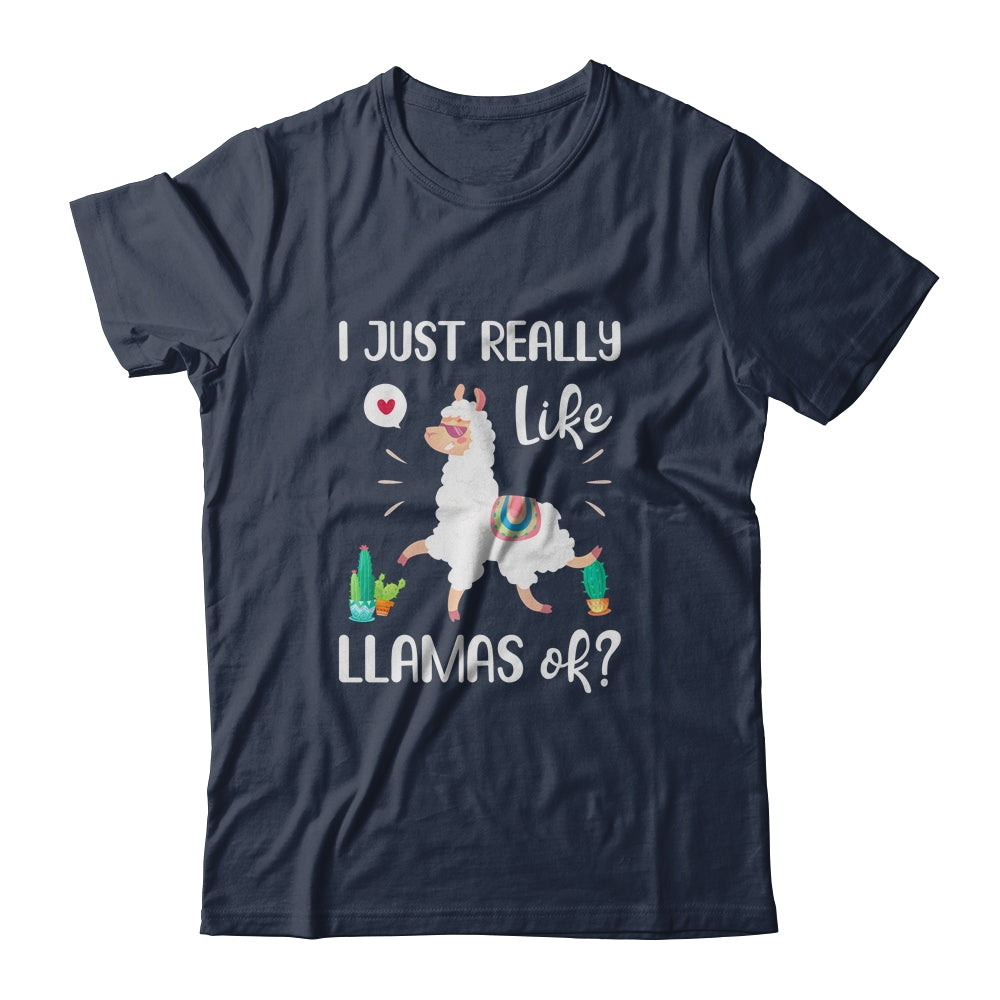 Gift I Just Really Like Llamas Ok Funny Llama Girl T-Shirt & Tank Top | Teecentury.com