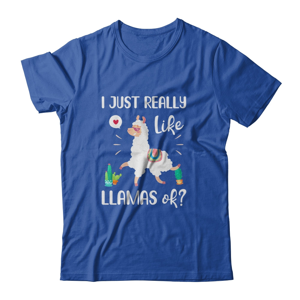 Gift I Just Really Like Llamas Ok Funny Llama Girl T-Shirt & Tank Top | Teecentury.com