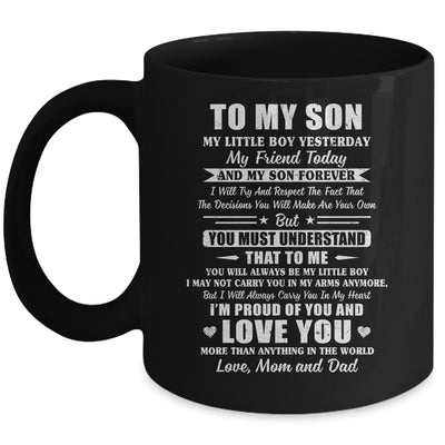 Gift To My Son My Little Boy My Friend Forever From Mom Dad Mug Coffee Mug | Teecentury.com