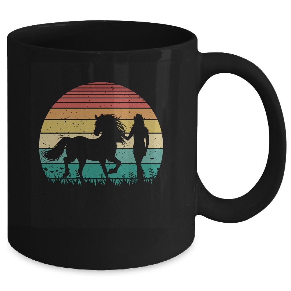Girl Horse Riding Vintage Cowgirl Texas Ranch Mug | teecentury