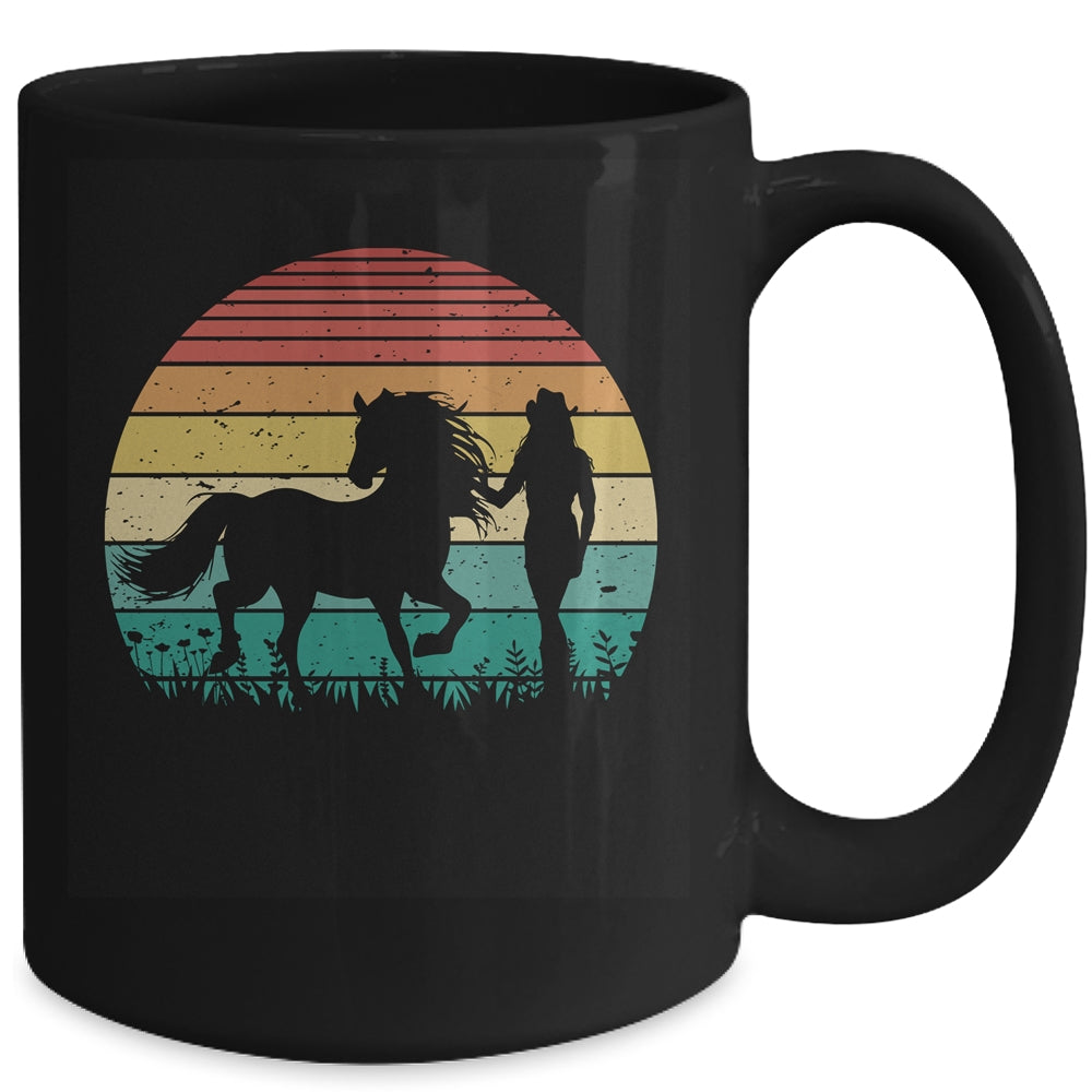 Girl Horse Riding Vintage Cowgirl Texas Ranch Mug | teecentury