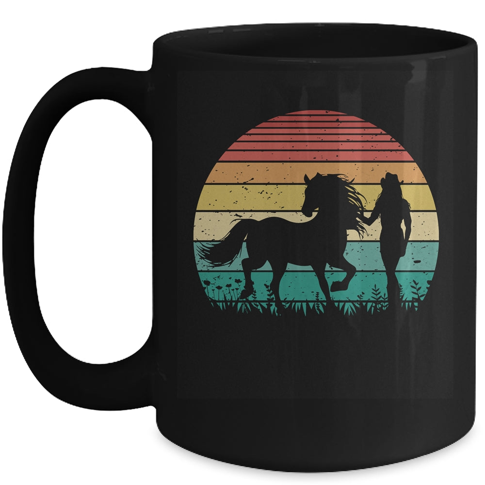 Girl Horse Riding Vintage Cowgirl Texas Ranch Mug | teecentury