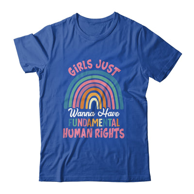 Girls Just Wanna Have Fundamental Rights Rainbow Feminists Shirt & Tank Top | teecentury
