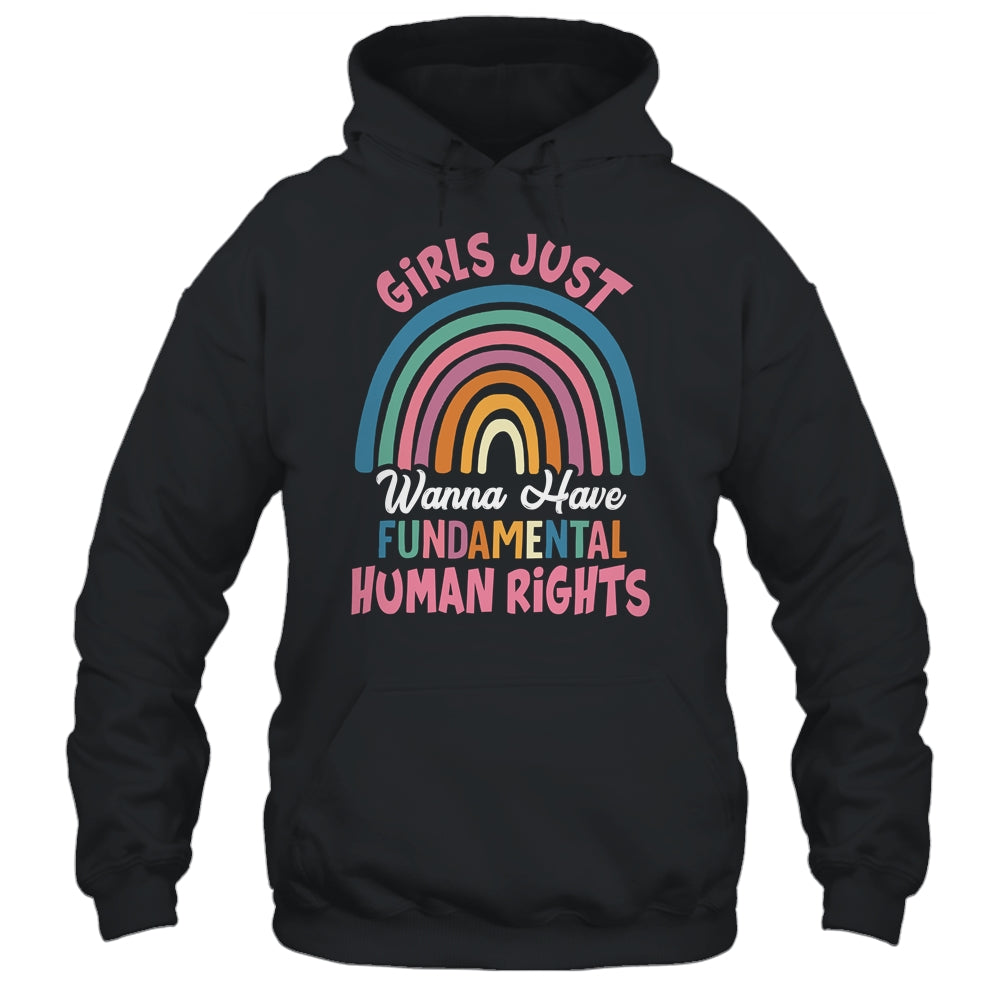 Girls Just Wanna Have Fundamental Rights Rainbow Feminists Shirt & Tank Top | teecentury