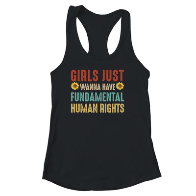 Girls Just Want To Have Fundamental Rights Sunflower Shirt & Tank Top | teecentury