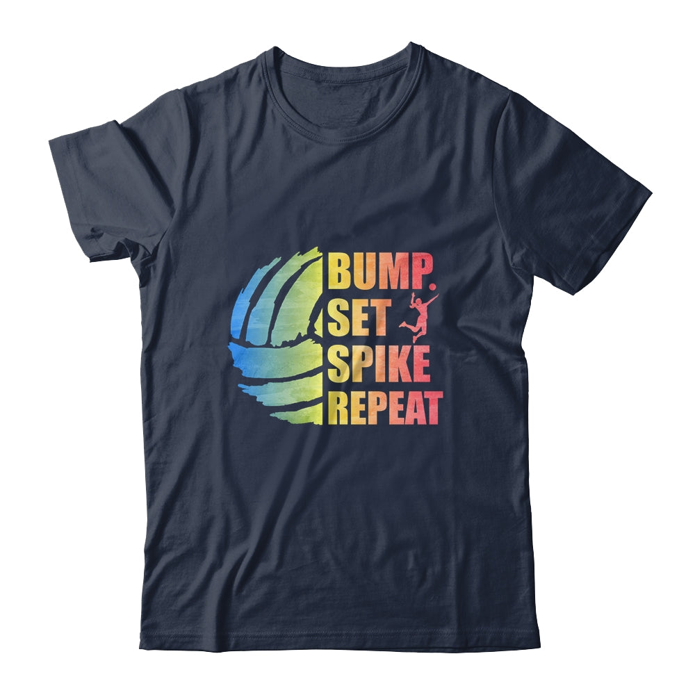 Girls Volleyball Bump Set Spike Repeat Teen T-Shirt & Tank Top | Teecentury.com