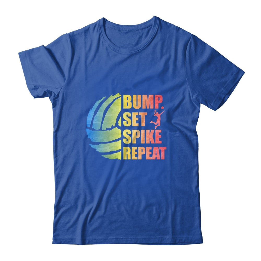 Girls Volleyball Bump Set Spike Repeat Teen T-Shirt & Tank Top | Teecentury.com