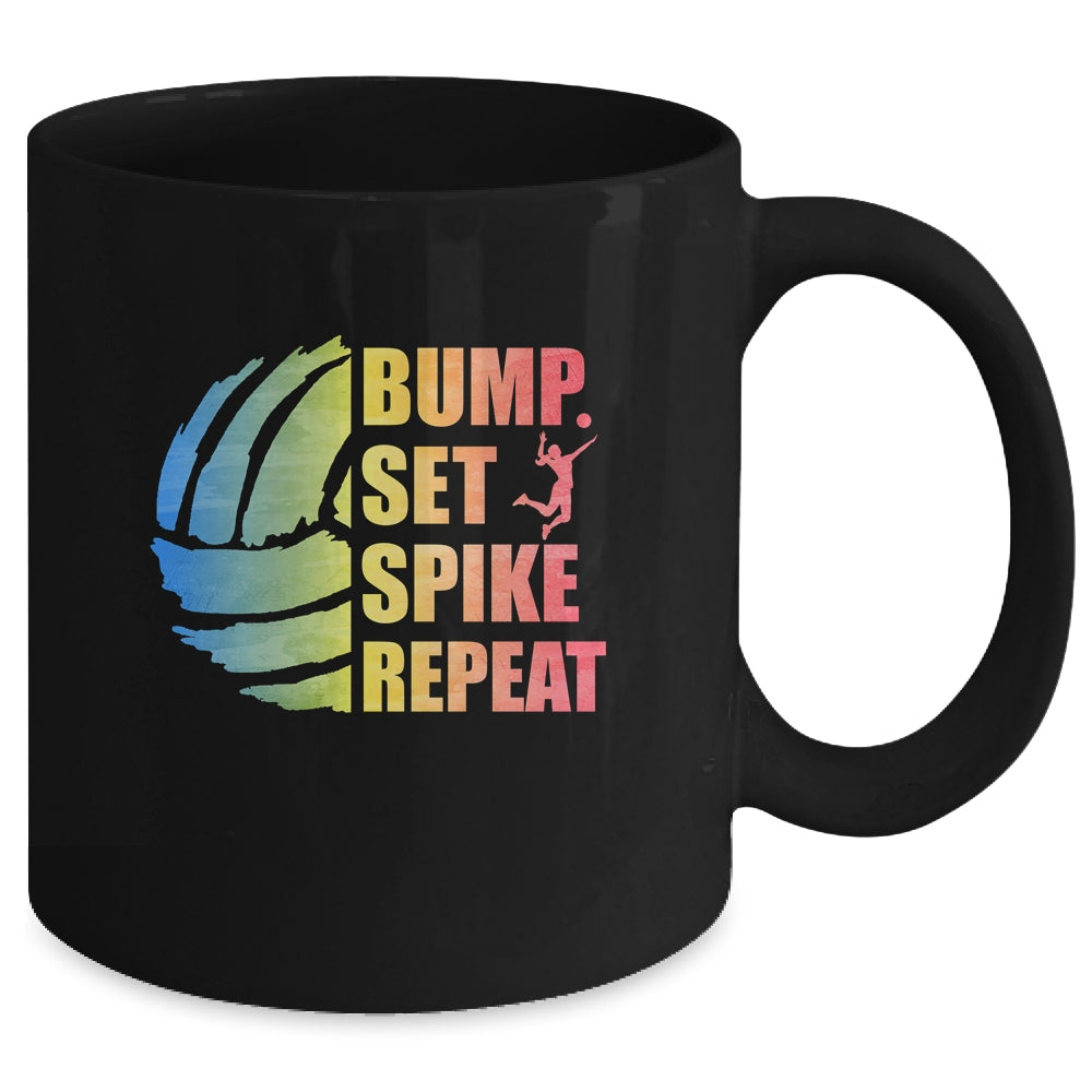 Girls Volleyball Bump Set Spike Repeat Teen Mug Coffee Mug | Teecentury.com