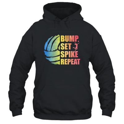 Girls Volleyball Bump Set Spike Repeat Teen T-Shirt & Tank Top | Teecentury.com