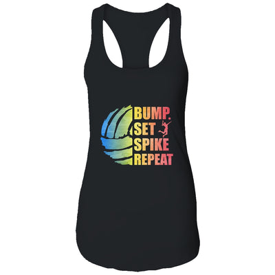 Girls Volleyball Bump Set Spike Repeat Teen T-Shirt & Tank Top | Teecentury.com