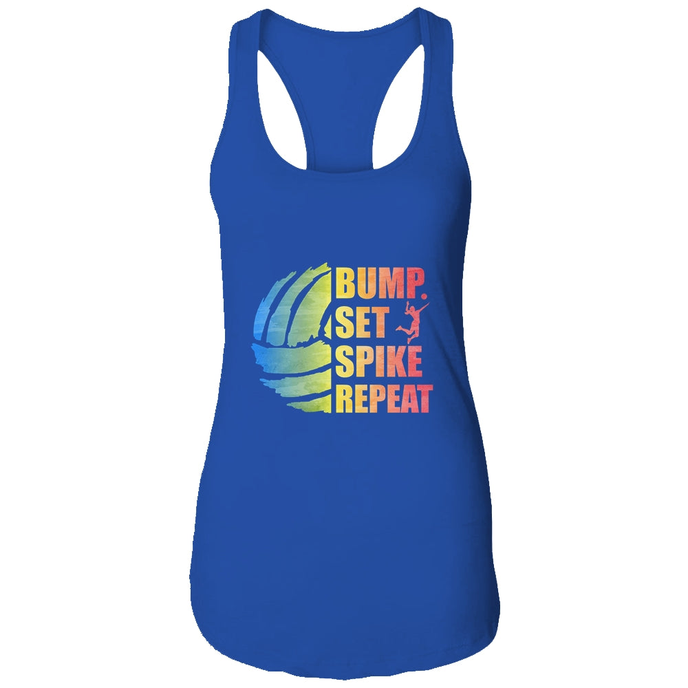 Girls Volleyball Bump Set Spike Repeat Teen T-Shirt & Tank Top | Teecentury.com