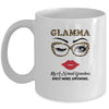 Glamma Like A Normal Grandma Only More Awesome Glasses Face Mug Coffee Mug | Teecentury.com