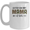 Glitter And Dirt Mom Of Both Leopard And Camo Mama Of Both Mug Coffee Mug | Teecentury.com