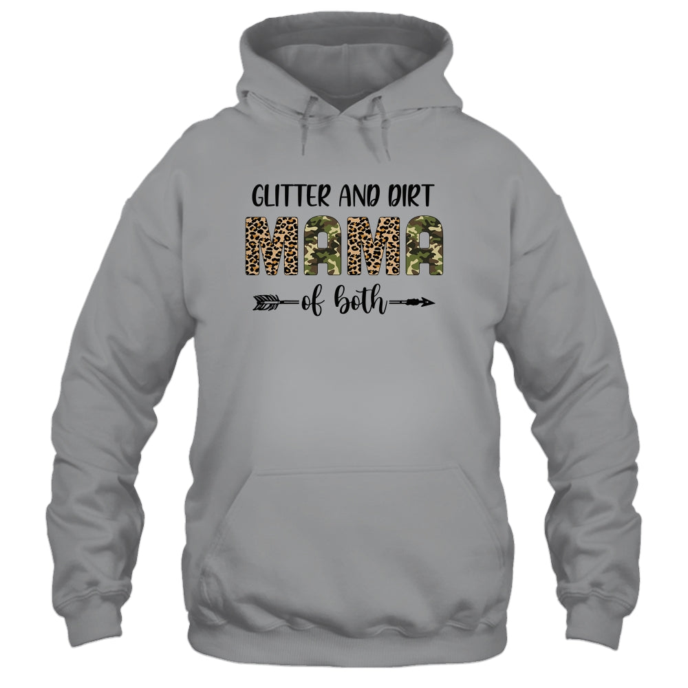 Glitter And Dirt Mom Of Both Leopard And Camo Mama Of Both T-Shirt & Tank Top | Teecentury.com