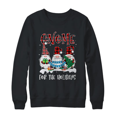 Gnome For The Holidays Red Buffalo Plaid Christmas Xmas T-Shirt & Sweatshirt | Teecentury.com