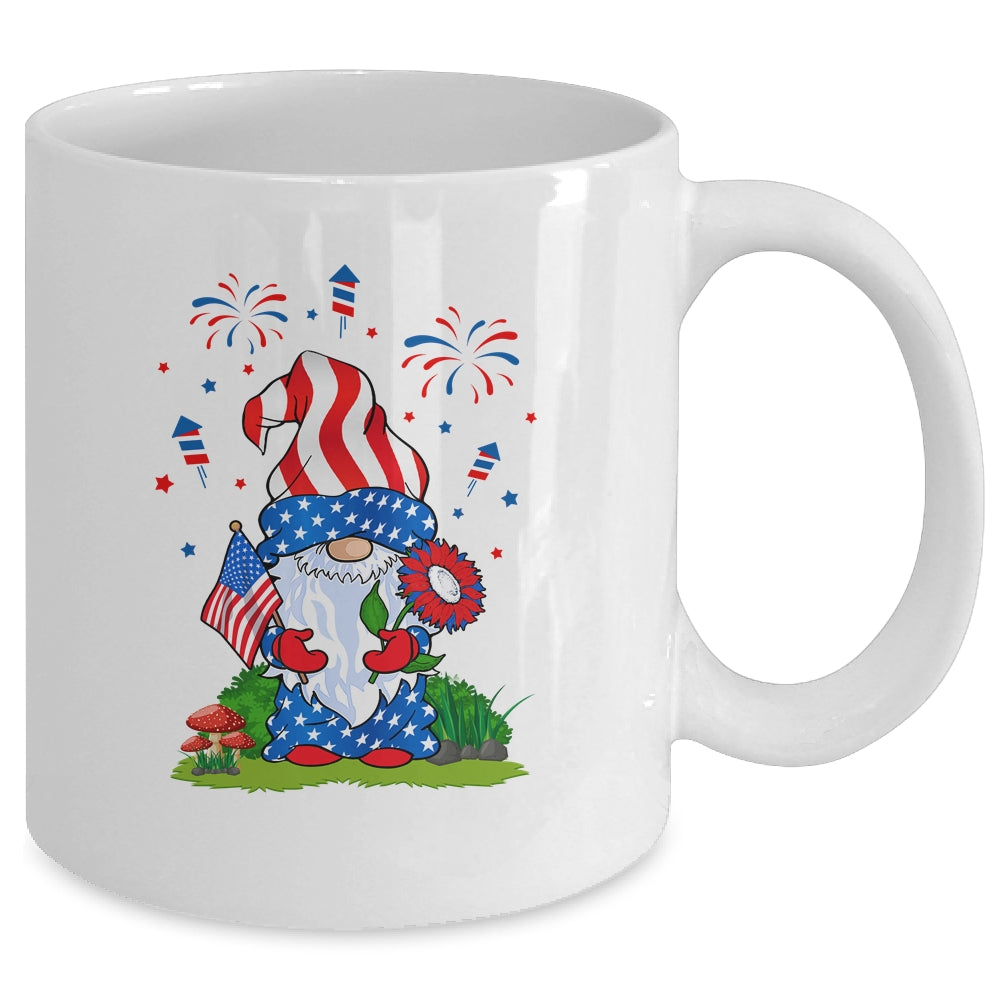 Gnomes 4th Of July Women Gnome Lover Girls American Flag Mug Coffee Mug | Teecentury.com