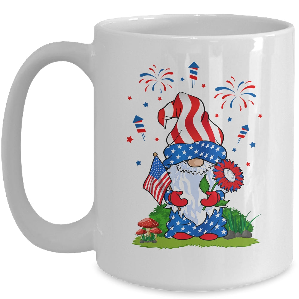 Gnomes 4th Of July Women Gnome Lover Girls American Flag Mug Coffee Mug | Teecentury.com