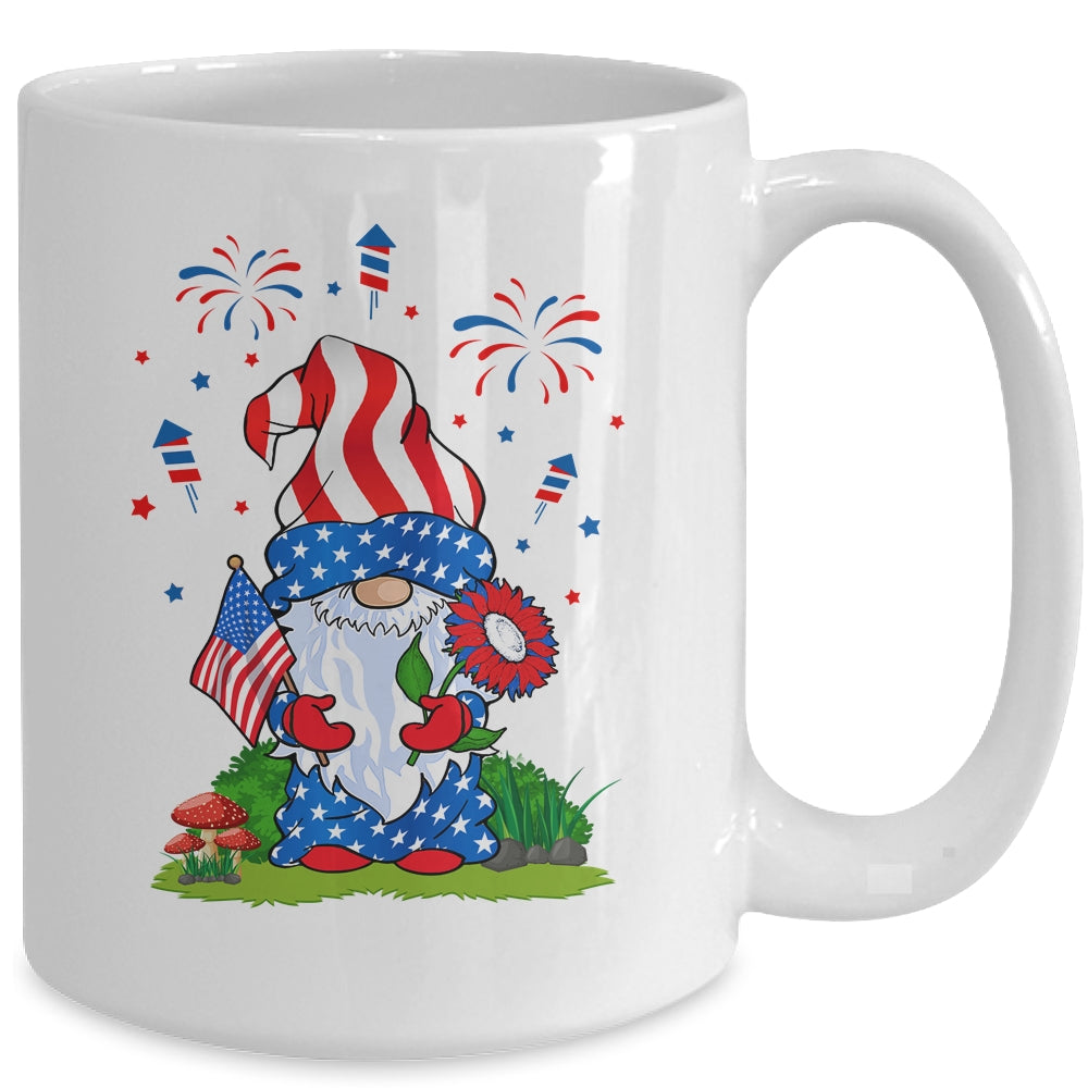 Gnomes 4th Of July Women Gnome Lover Girls American Flag Mug Coffee Mug | Teecentury.com