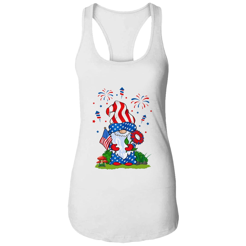 Gnomes 4th Of July Women Gnome Lover Girls American Flag T-Shirt & Tank Top | Teecentury.com