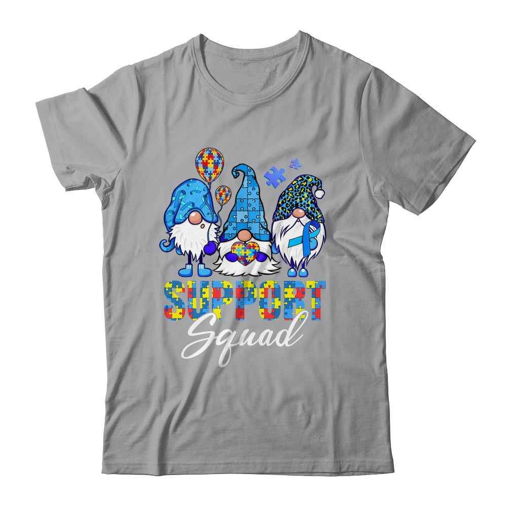 Gnomes Autism Awareness Support Squad Blue Ribbon Shirt & Tank Top | teecentury