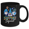 Gnomes Autism Awareness Support Squad Blue Ribbon Mug | teecentury