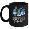 Gnomes Autism Awareness Support Squad Blue Ribbon Mug | teecentury