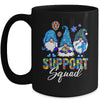 Gnomes Autism Awareness Support Squad Blue Ribbon Mug | teecentury