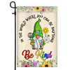 Gnomes In A World Where You Can Be Anything Be Kind Flag Welcome Sunflower Be Kind Rainbow Peace Sign Flag | Teecentury.com