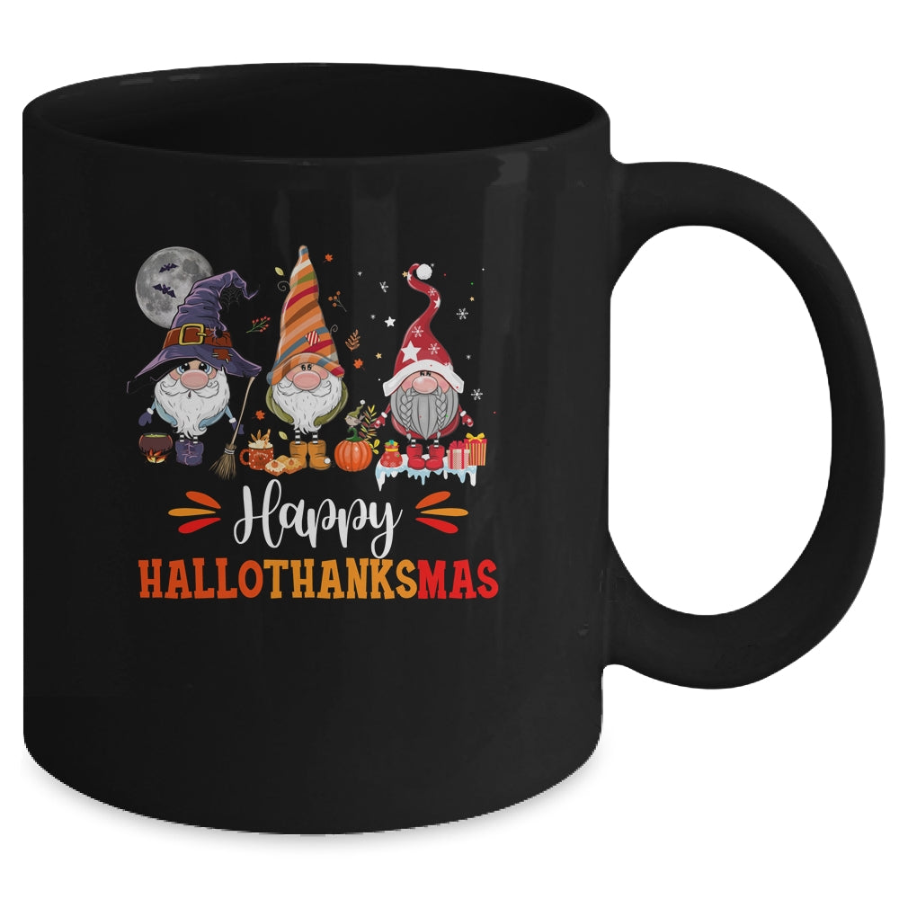 Gnomes Lover Halloween Merry Christmas Happy Hallothanksmas Mug Coffee Mug | Teecentury.com