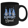 Gnomies Support Squad Blue Ribbon Colon Cancer Awareness Mug | teecentury